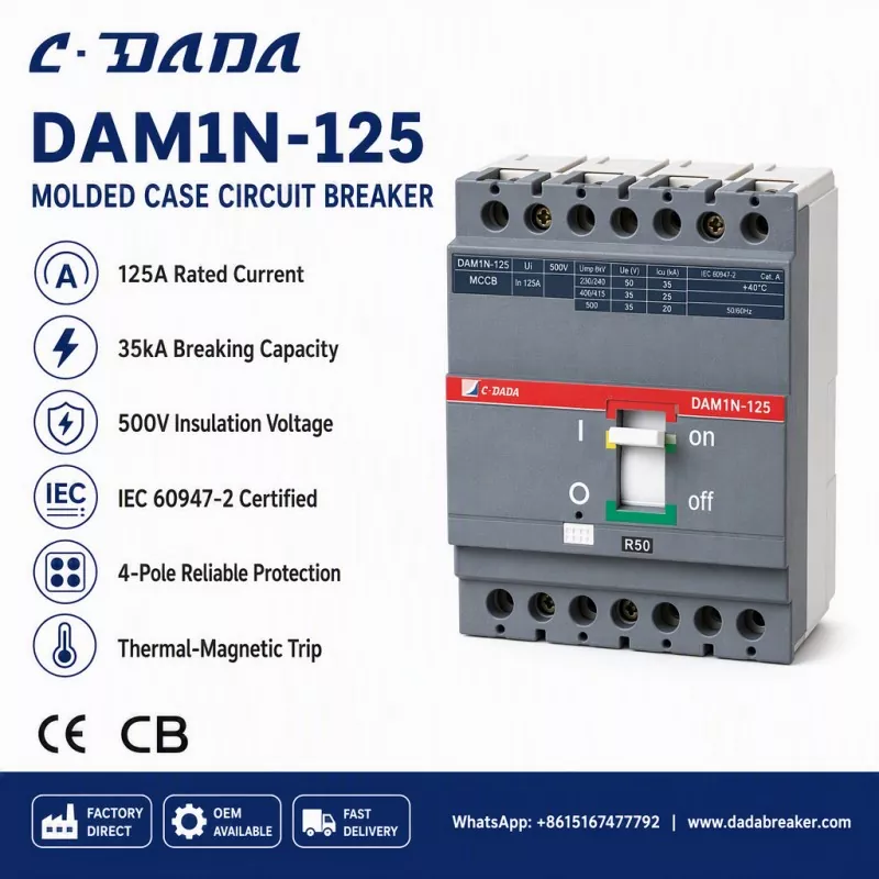 Osiguravanje integriteta poddistribucije: Rješenje C·DADA DAM1N-125 MCCB